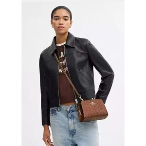 🔥🎁NWT! Coach Gia Crossbody Bag In Sig Canvas Brown/Copper CCK70 Msrp: $298.00